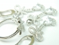Set bijuterii argint rodiat, aspect aur alb, patru piese, topaz alb si zirconia