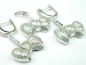 Set bijuterii argint rodiat, aspect aur alb, cercei si pandantiv, zirconia